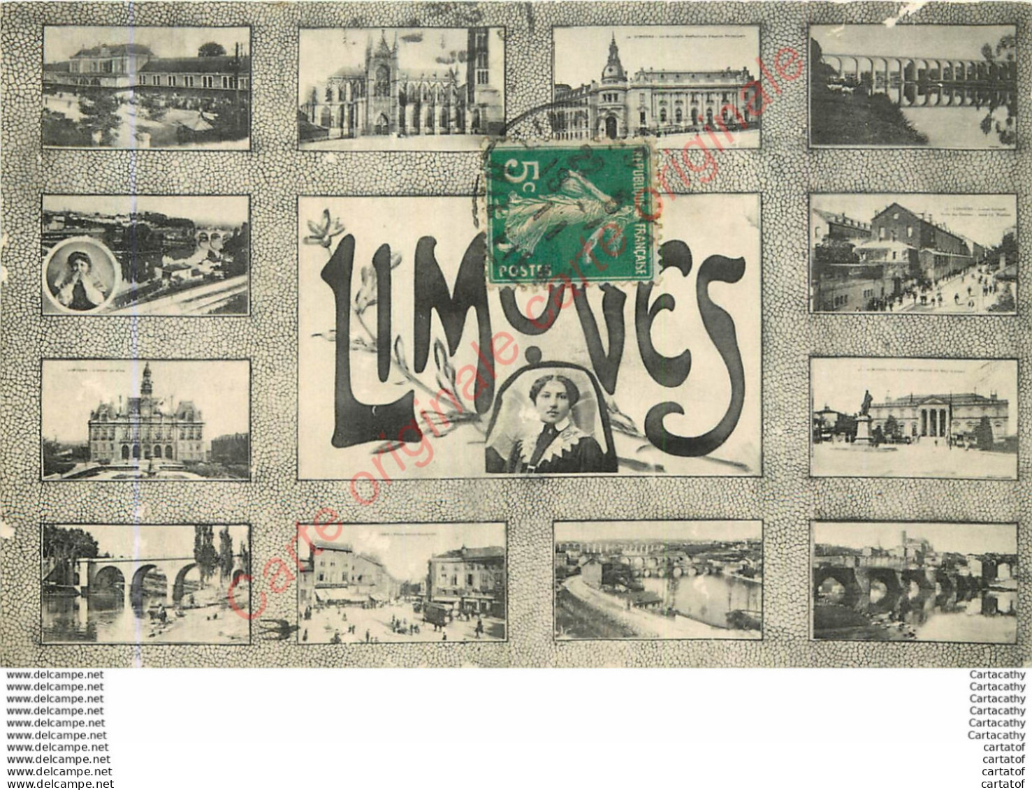 87.  LIMOGES .  CPA Multivues . - Limoges