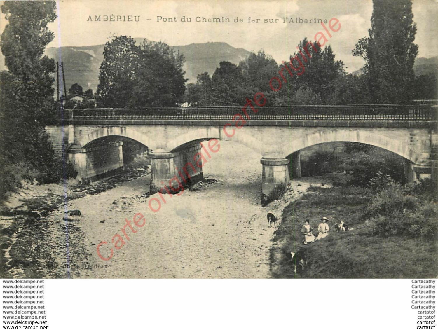 01.  AMBERIEU .  Pont Du Chemin De Fer Sur L'Albarine . - Unclassified