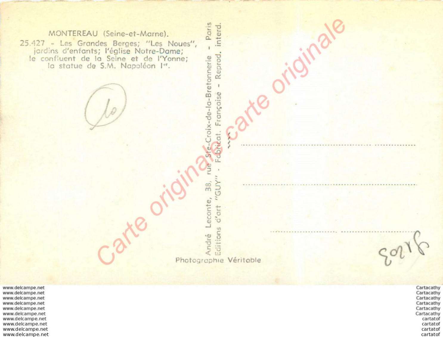 77.  MONTEREAU .  CP Multivues . - Montereau