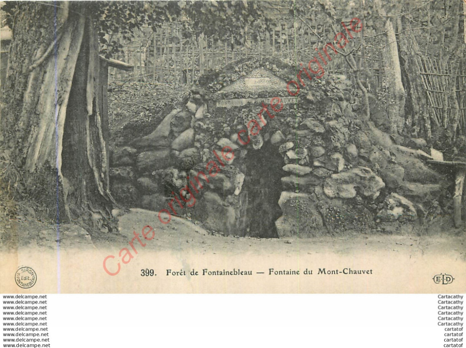 77.  Forêt De FONTAINEBLEAU .  Fontaine Du Mont Chauvet . - Fontainebleau