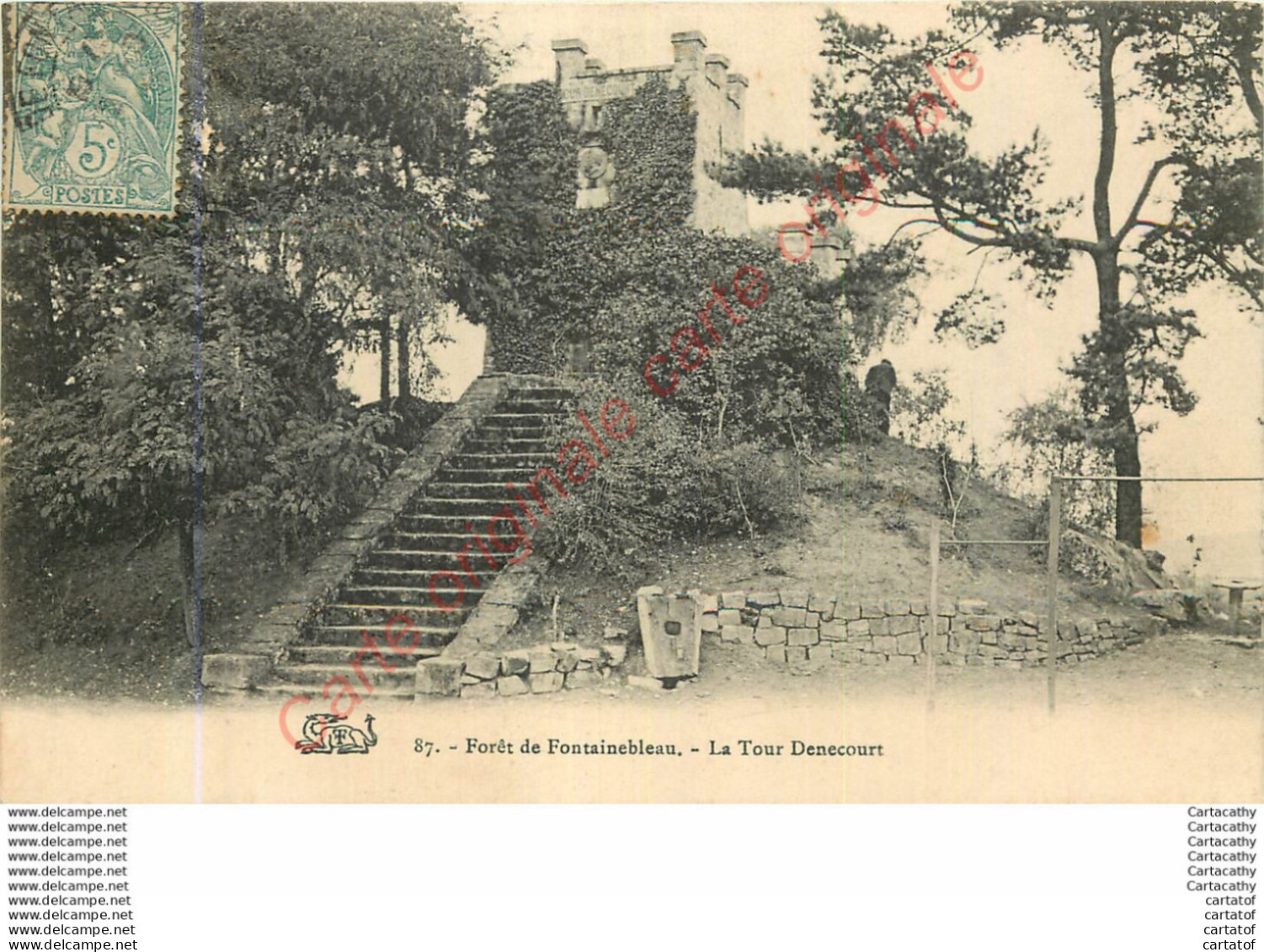 77.  Forêt De FONTAINEBLEAU .  La Tour Dencourt . - Fontainebleau