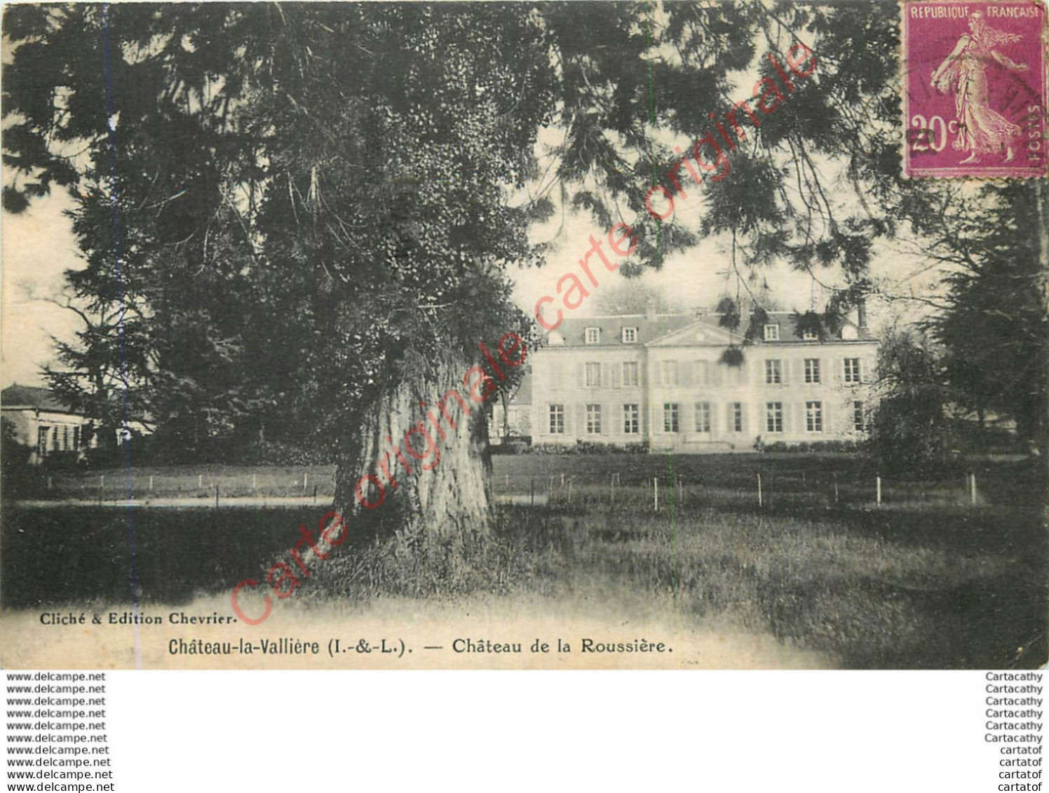 37.  CHATEAU LA VALLIERE .  Château De La Roussière . - Autres & Non Classés