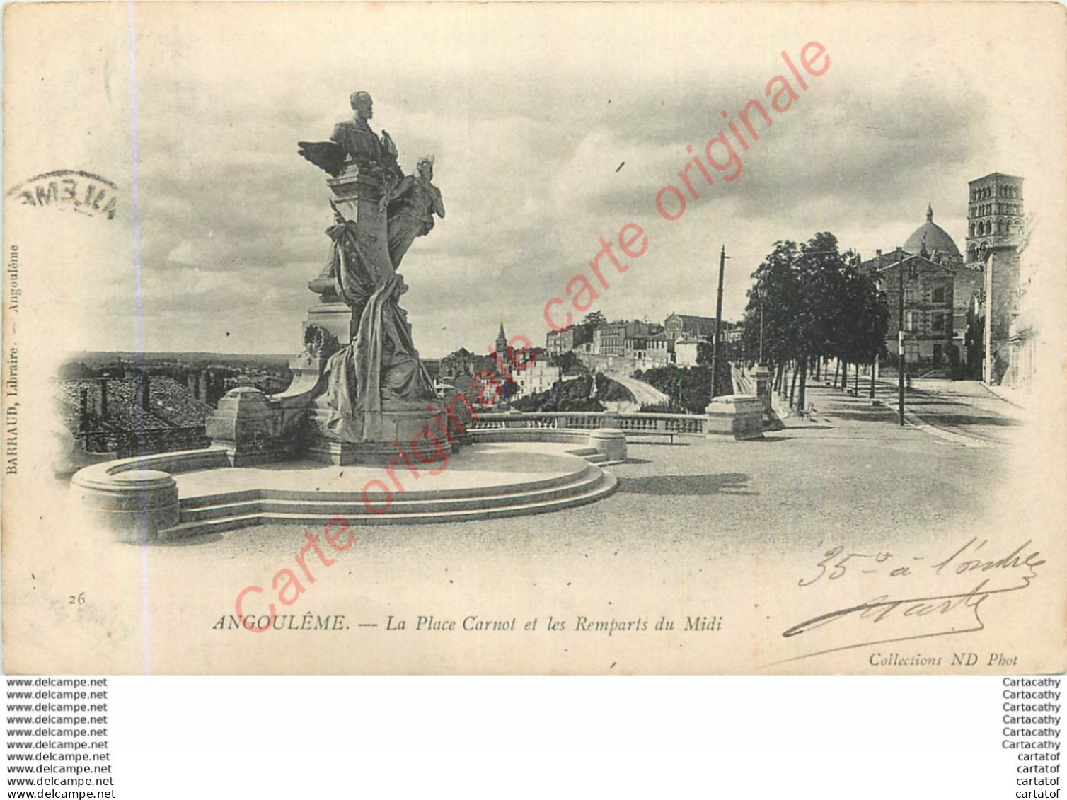 16.  ANGOULEME .  La Place Carnot Et Les Remparts Du Midi . - Angouleme