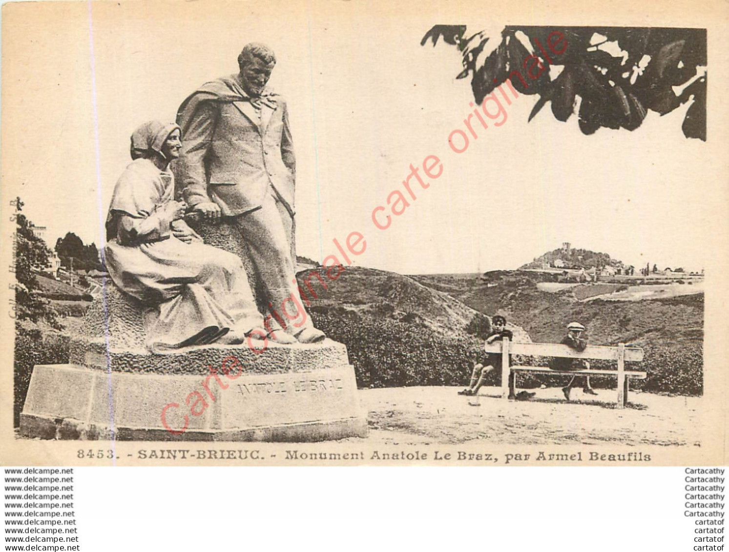 22.  SAINT BRIEUC .  Monument Anatole Le Braz Par Armel Beaufils . - Saint-Brieuc