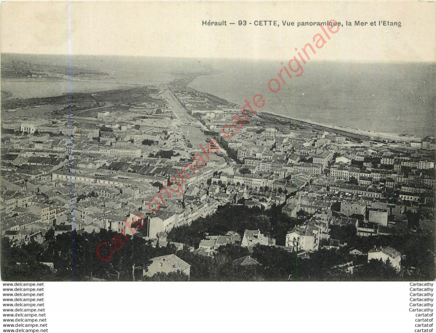 34.  CETTE . SETE .  Vue Panoramique . La Mer Et L'Etang . - Sete (Cette)