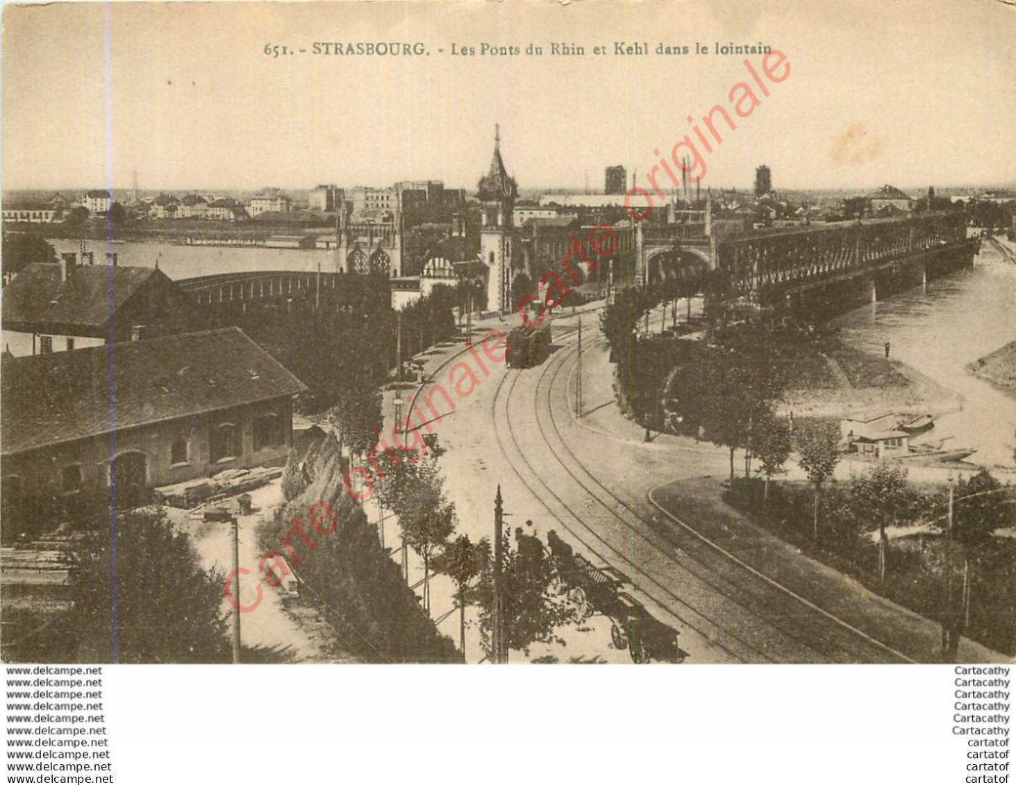 67.  STRASBOURG .  Les Ponts Du Rhin Et Kehl Dans Le Lointain . - Straatsburg