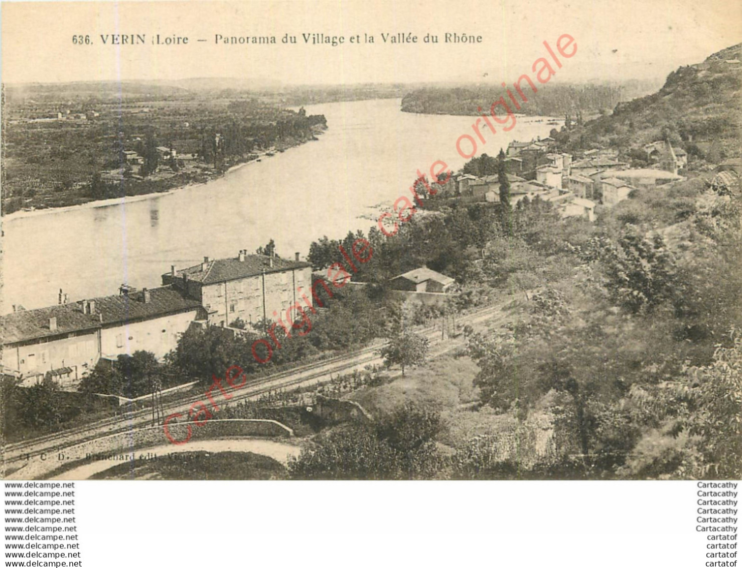 42.  VERIN . Panorama Du Village Et La Vallée Du Rhône . - Autres & Non Classés