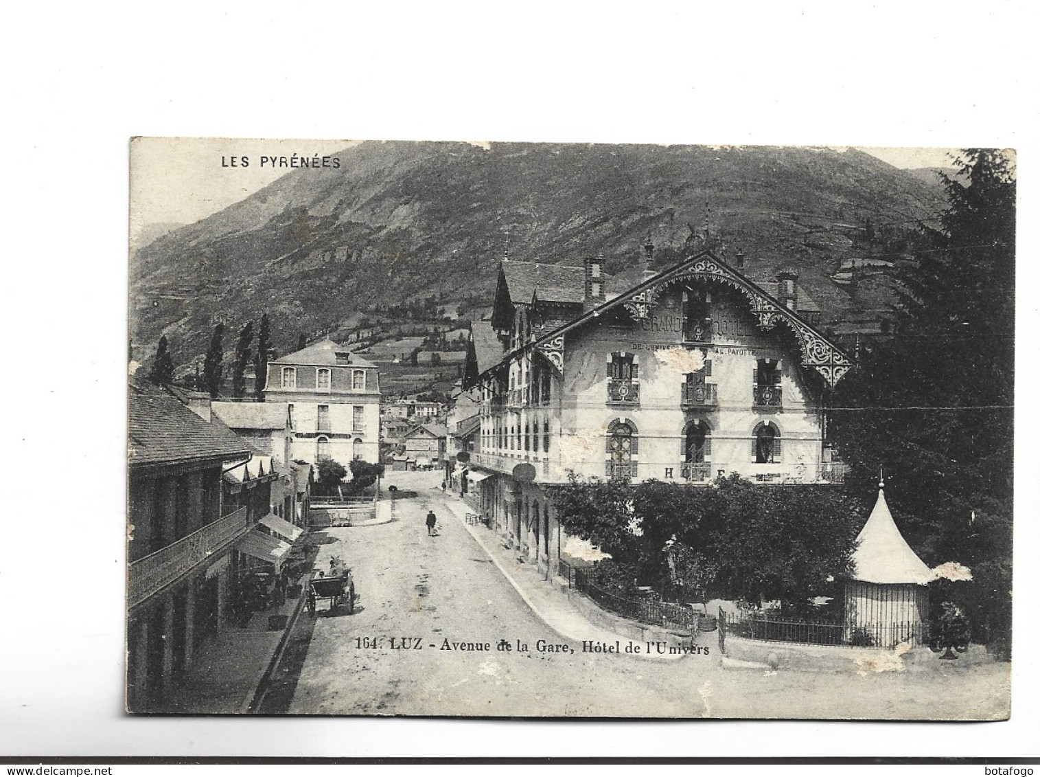 CPA DPT 65 LUZ , AV DE LA GARE , HOTEL DE L UNIVERS - Luz Saint Sauveur