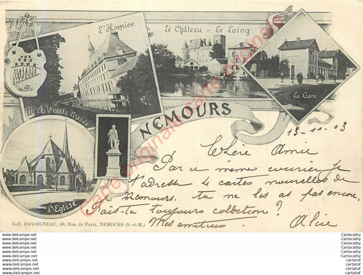 77.   NEMOURS .  CPA Multivues . - Nemours