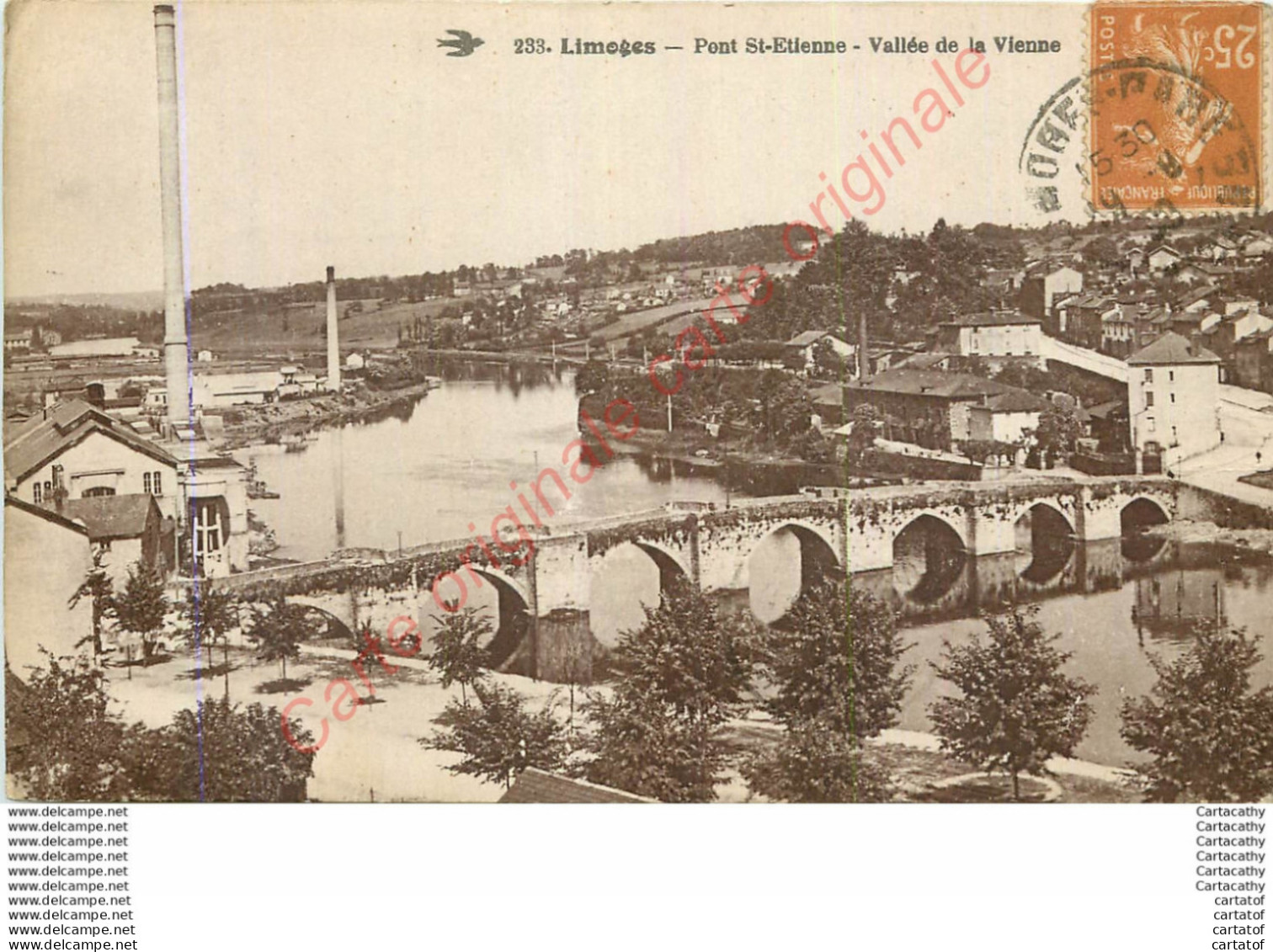 87.  LIMOGES .  Pont St-Etienne .  Vallée De La Vienne . - Limoges