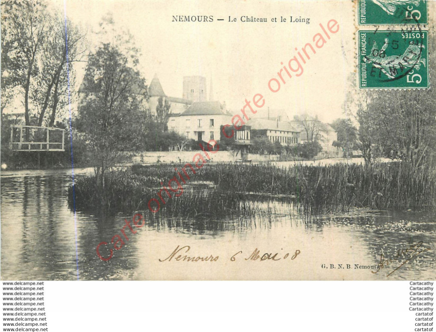 77.  NEMOURS .  Le Château Et Le Loing . - Nemours