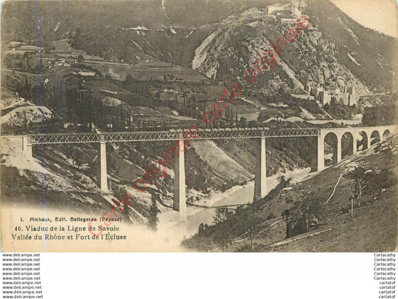 73.  Viaduc De La Ligne De Savoie .  Vallée Du Rhône Et Fort De L'Ecluse . - Other & Unclassified