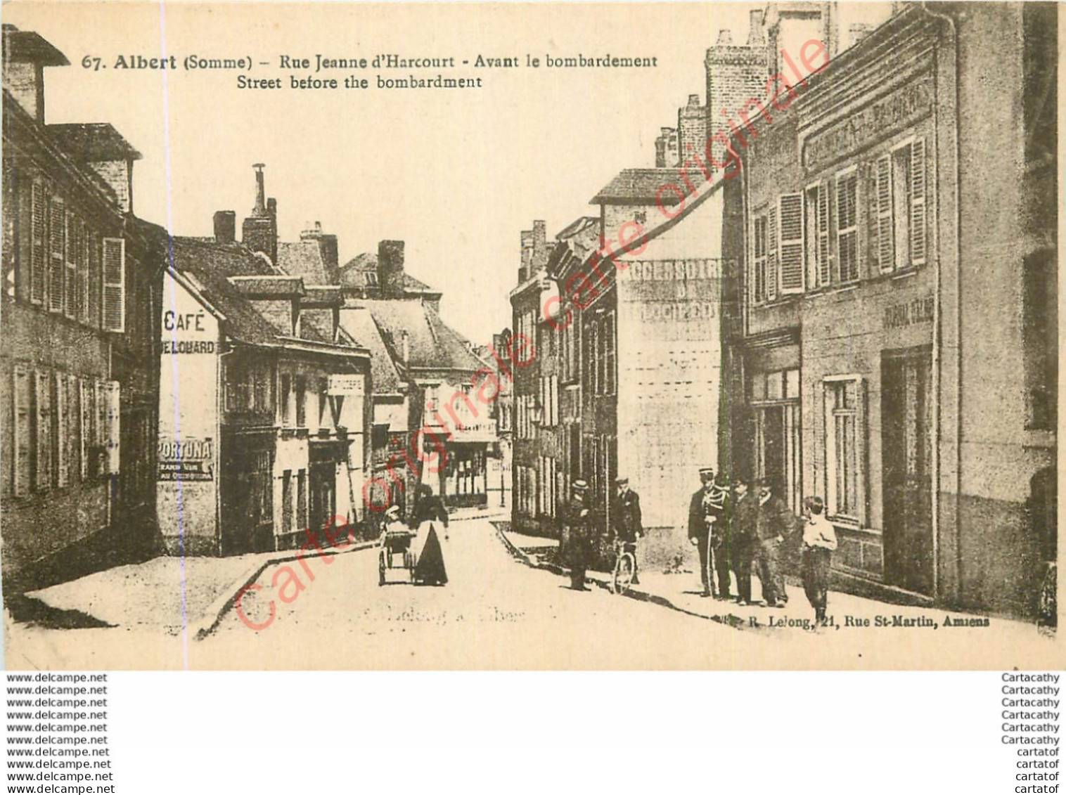 80.  ALBERT .  Rue Jeanne D'Harcourt Avant Le Bombardement . - Albert