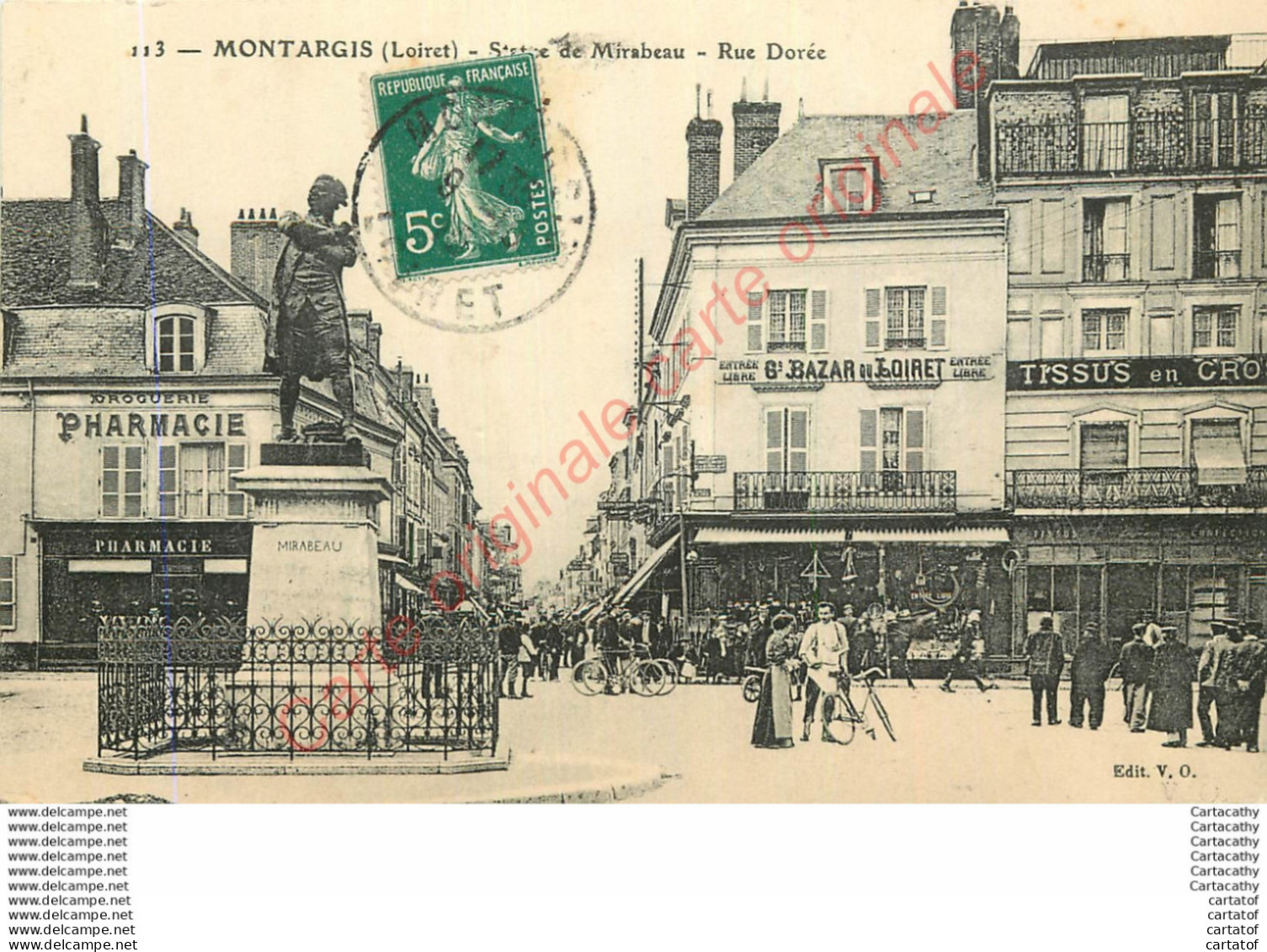 45.  MONTARGIS . Statue De Mirabeau . Rue Dorée . - Montargis