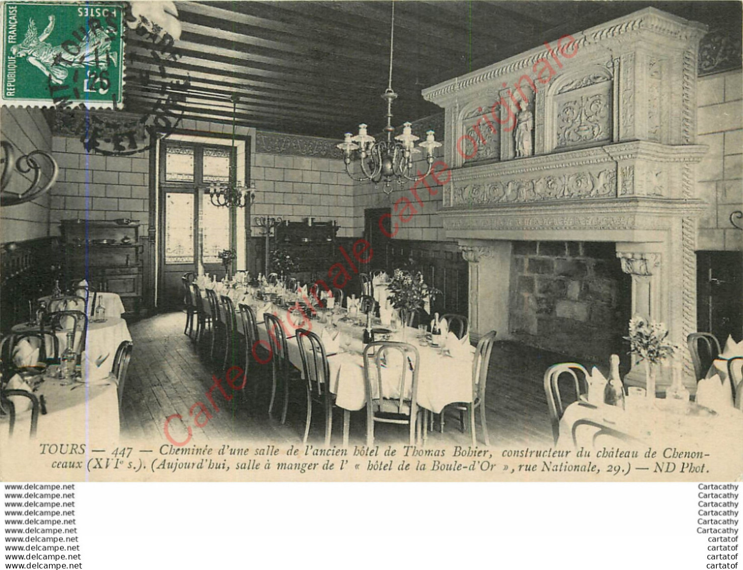 37.  TOURS .  Cheminée D'une Salle De L'ancien Hôtel De Thomas Bohier . - Tours