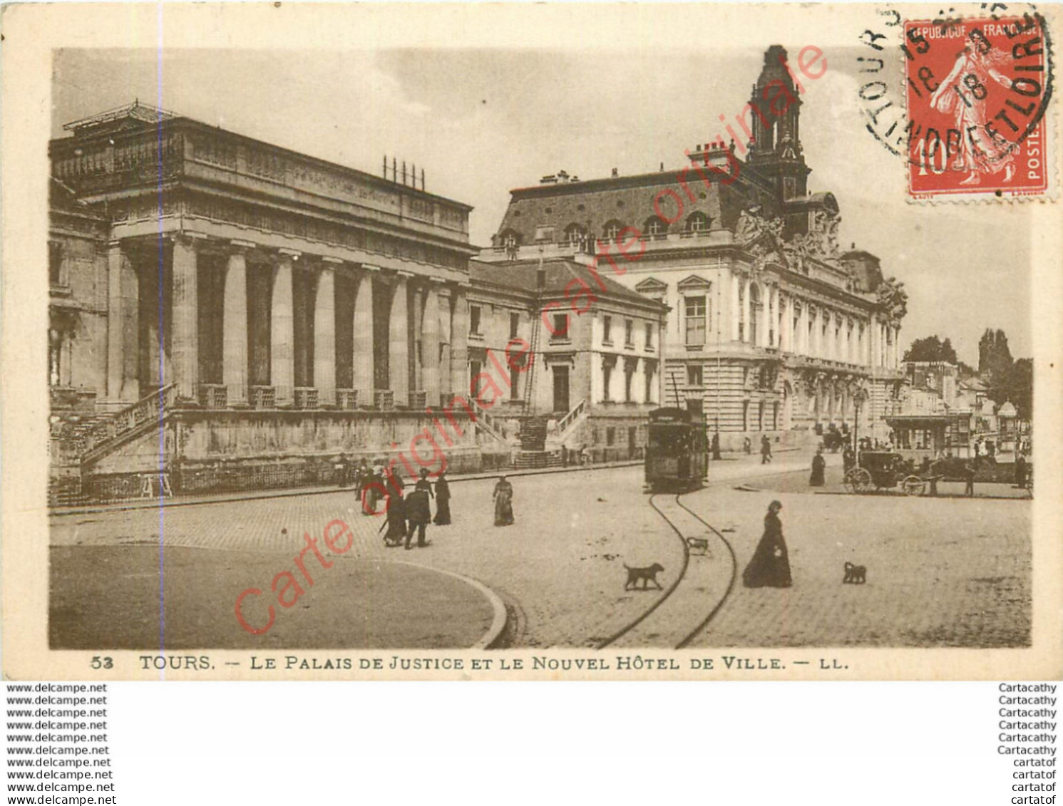 37.  TOURS .  Le Palais De Justice Et Le Nouvel Hôtel De Ville . - Tours