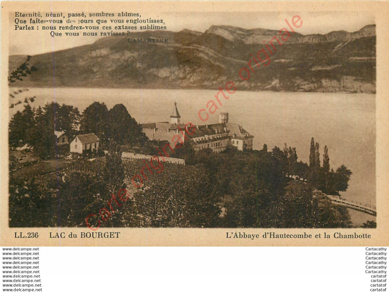 73.  LE LAC DU BOURGET .  Abbaye D'Hautecombe Et La Chambotte . - Le Bourget Du Lac