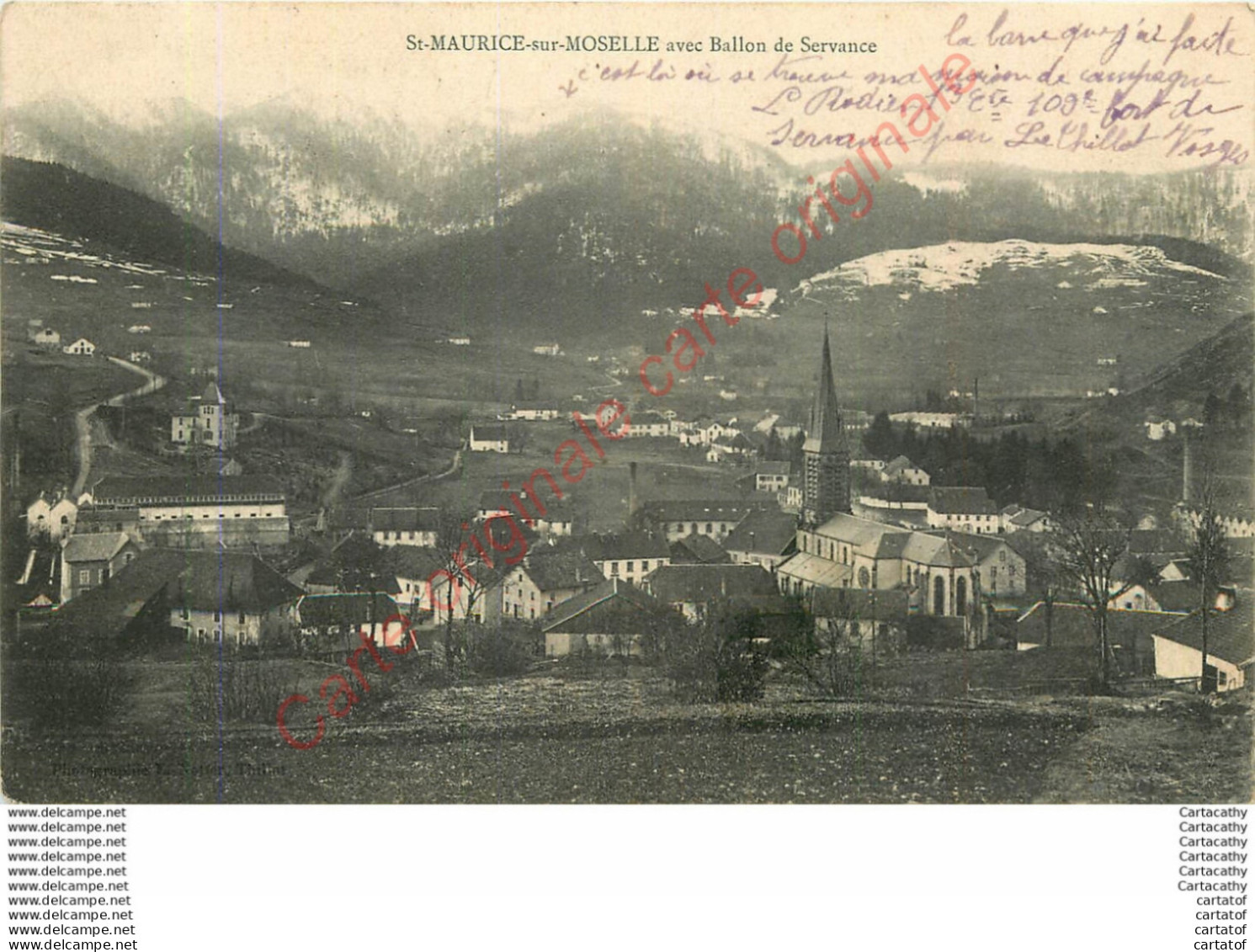 88.  SAINT MAURICE Sur MOSELLE Avec Ballon De Servance . - Sonstige & Ohne Zuordnung