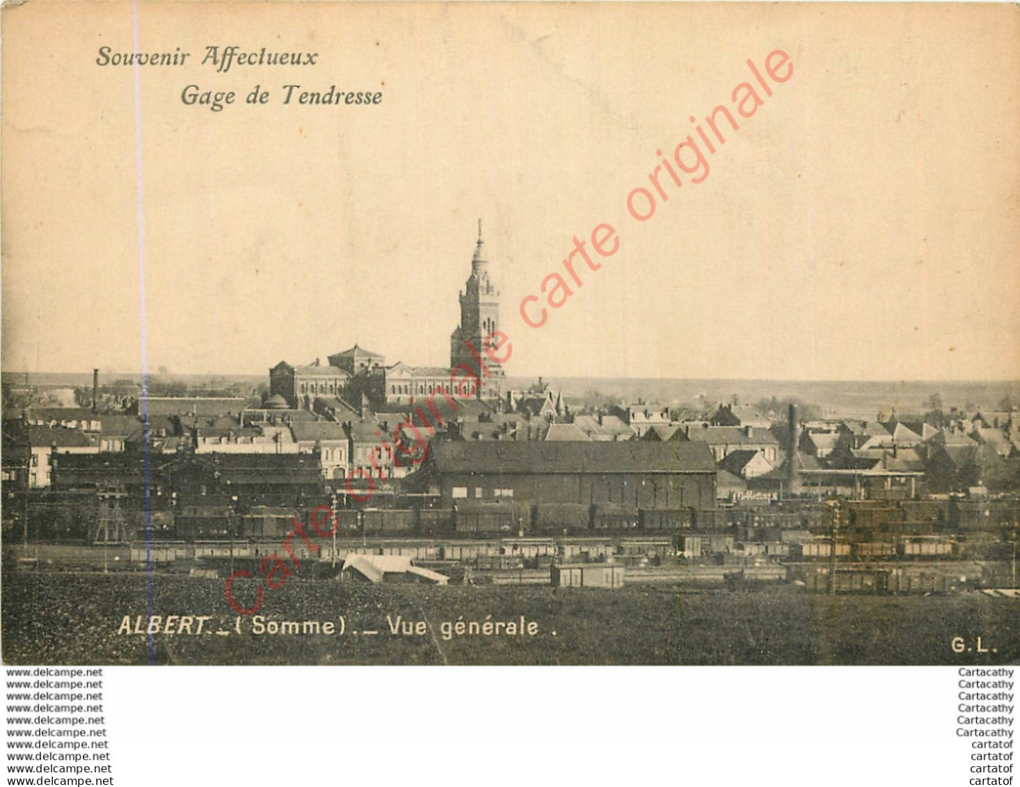 80. ALBERT . Vue Générlae . Souvenir Affectueux . Gage De Tendresse . - Albert