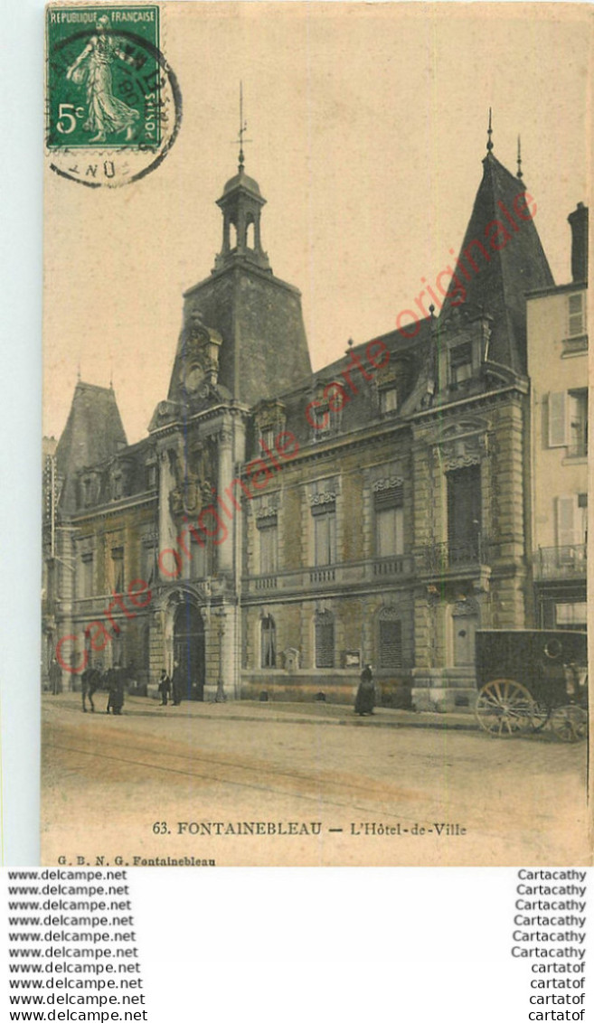 77.  FONTAINEBLEAU .  Hôtel De Ville . - Fontainebleau