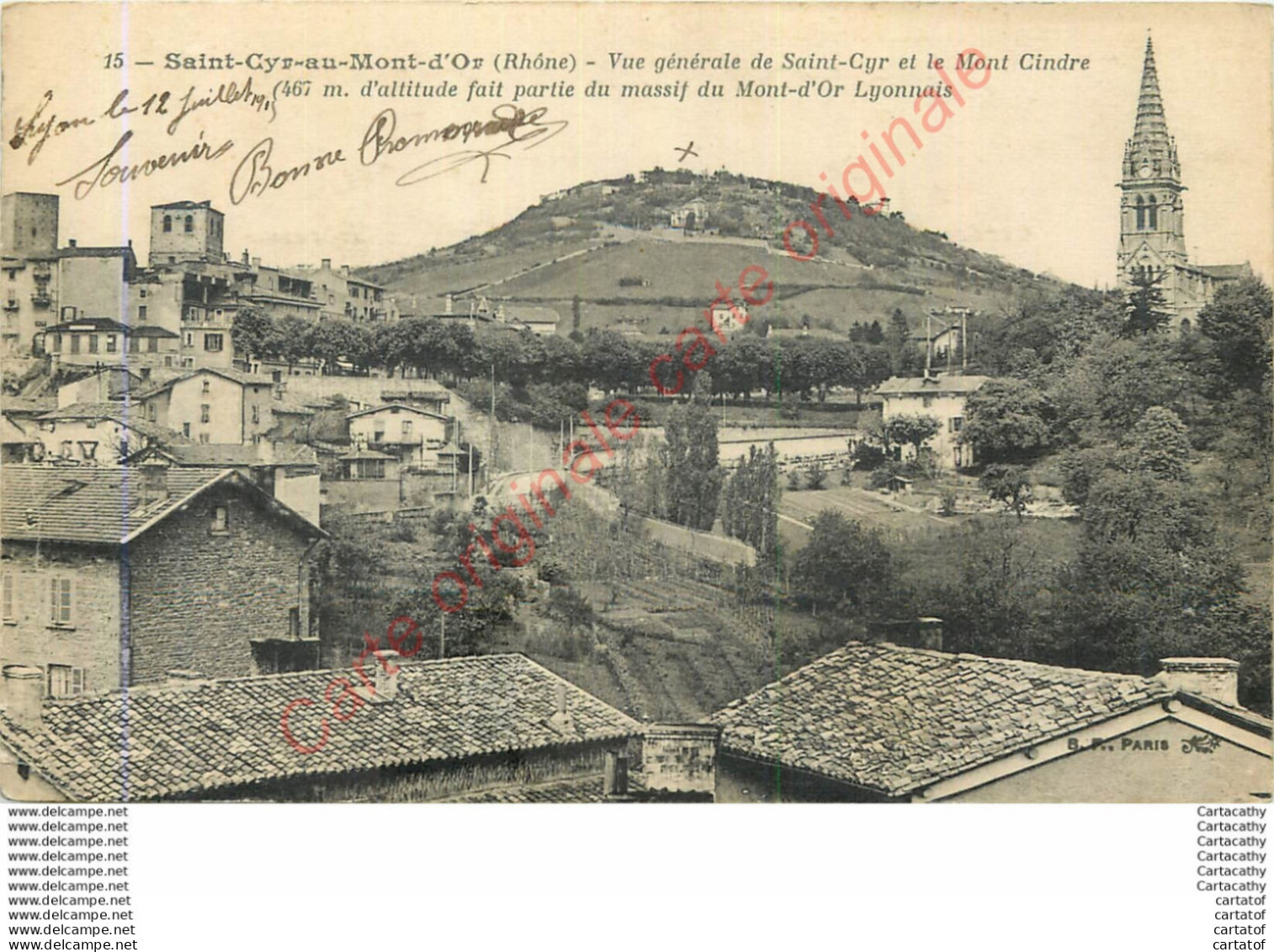 69.  SAINT CYR Au MONT D'OR .  Vue Générale De St-Cyr Et Le MOnt Cindre . - Other & Unclassified