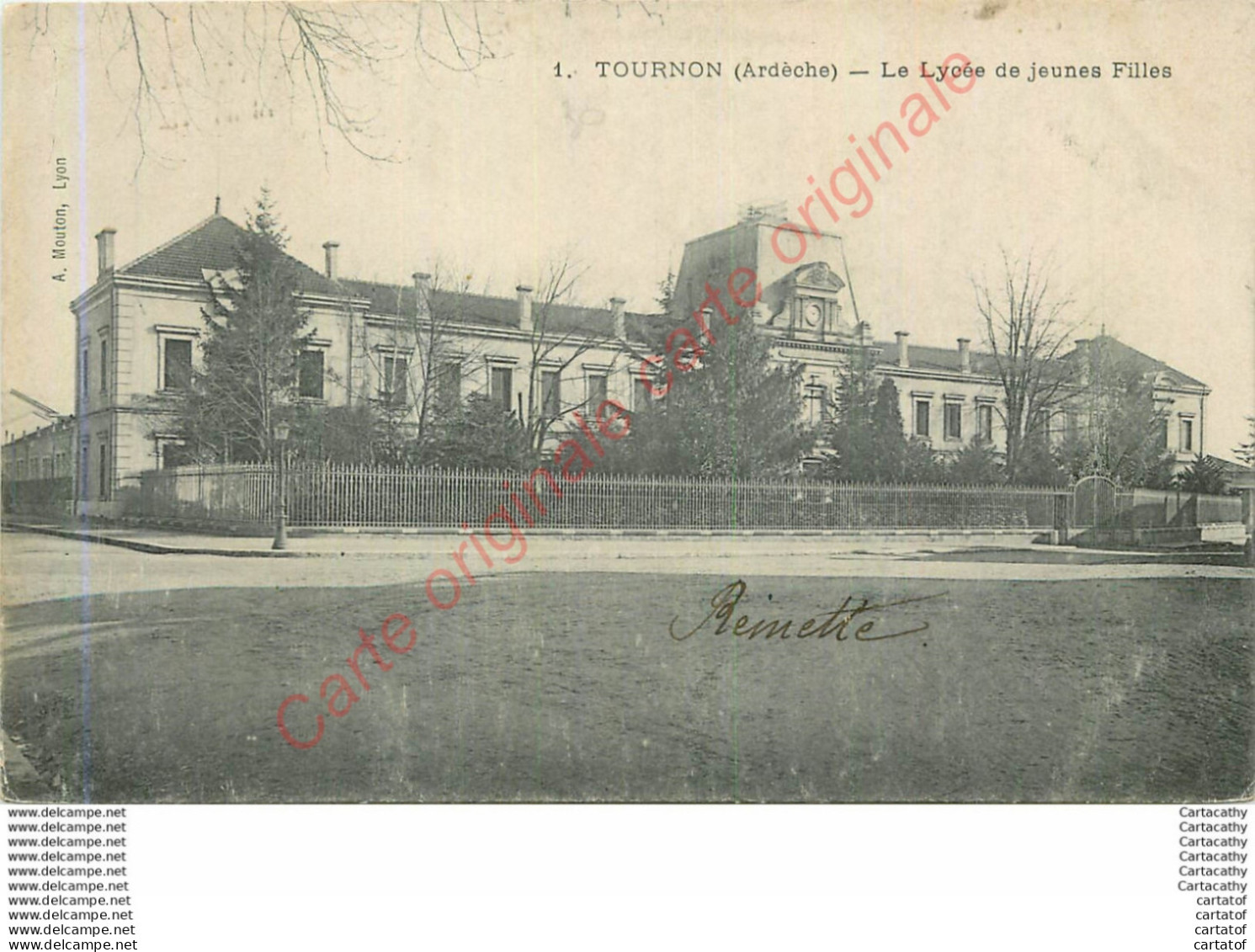 07.  TOURNON .  Le Lycée De Jeunes Filles . - Tournon