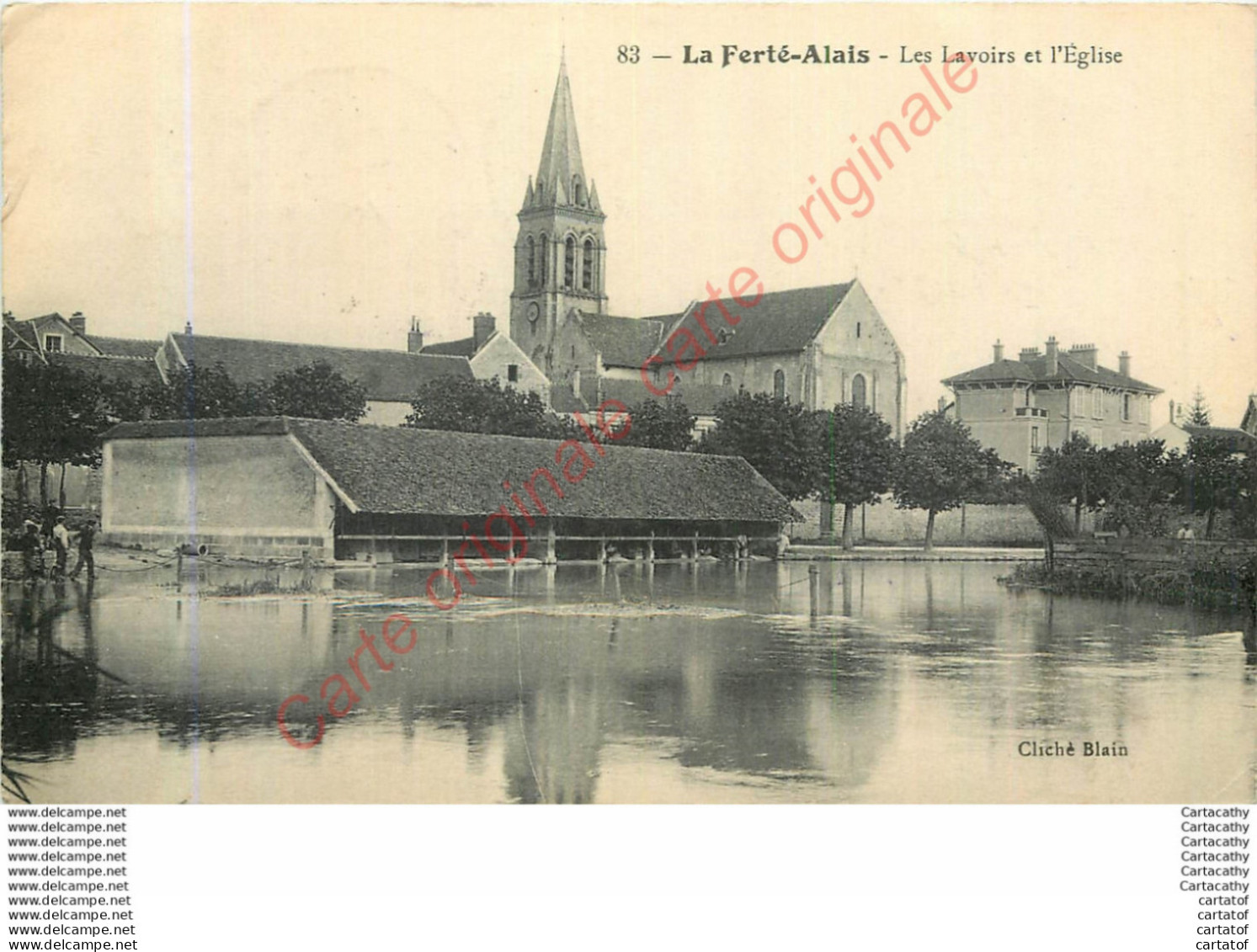 91.  LA FERTE ALAIS .  Les Lavoirs Et L'Eglise . - La Ferte Alais