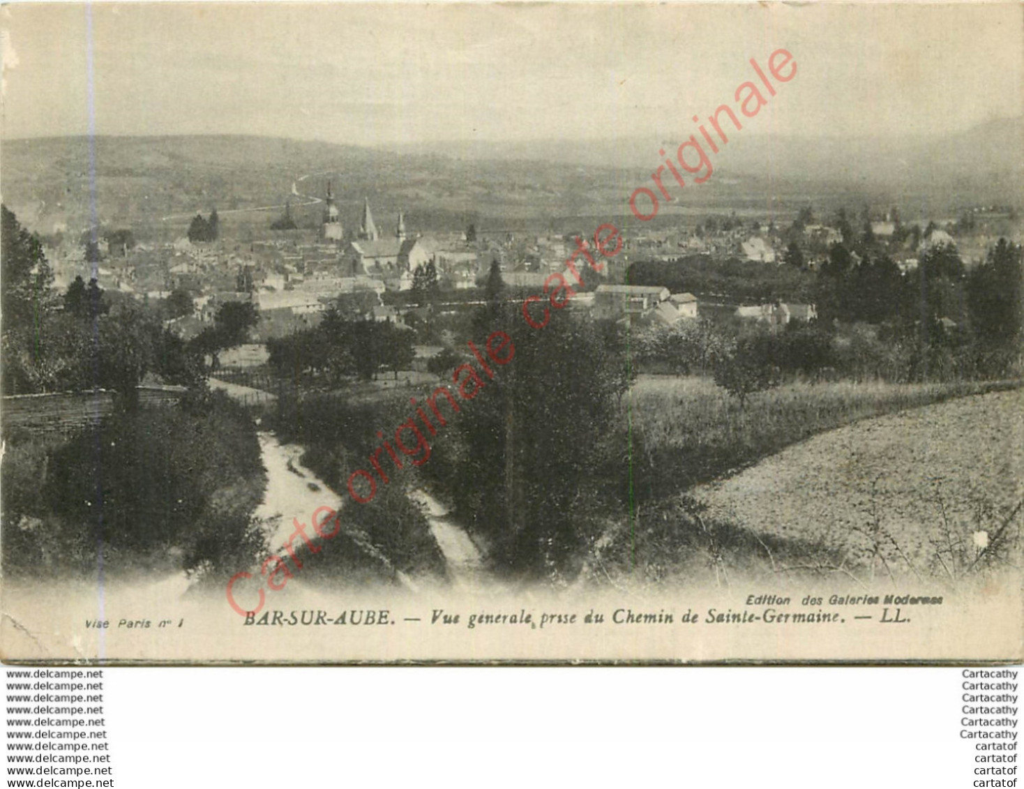 10.  BAR SUR AUBE .  Vue Générale Prise Du Chemin Du Chemin De Ste-Germaine . - Bar-sur-Aube