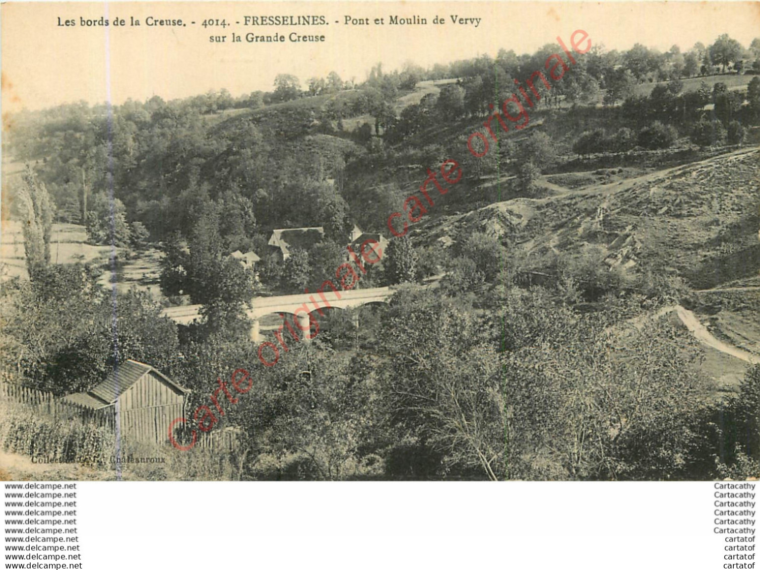 23.  FRESSELINES .  Pont Et Moulin De Vervy Sur La Grande Creuse . - Autres & Non Classés