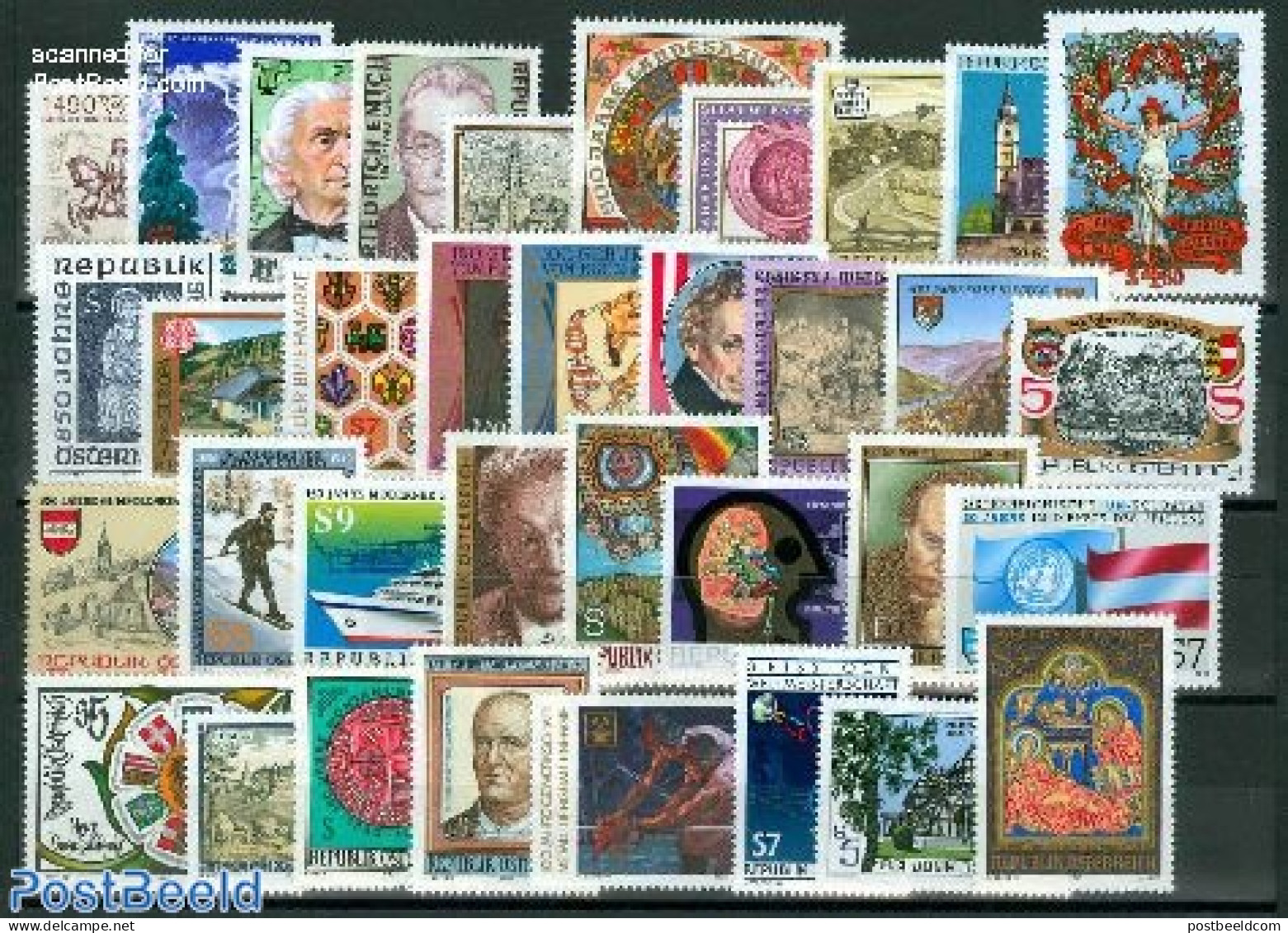 Austria 1990 Yearset 1990, Complete, 35v, Mint NH, Various - Yearsets (by Country) - Unused Stamps