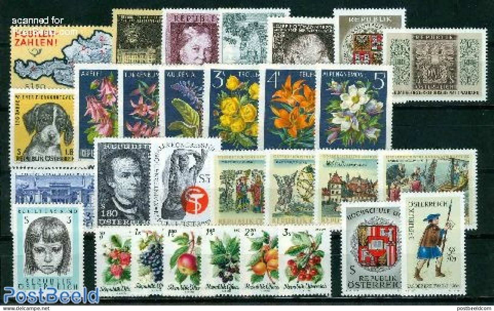 Austria 1966 Yearset 1966, Complete, 30v, Mint NH, Various - Yearsets (by Country) - Ongebruikt