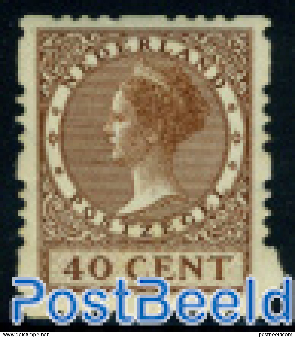 Netherlands 1928 40c, 4-side Syncoperf. Stamp Out Of Set, Unused (hinged) - Nuevos
