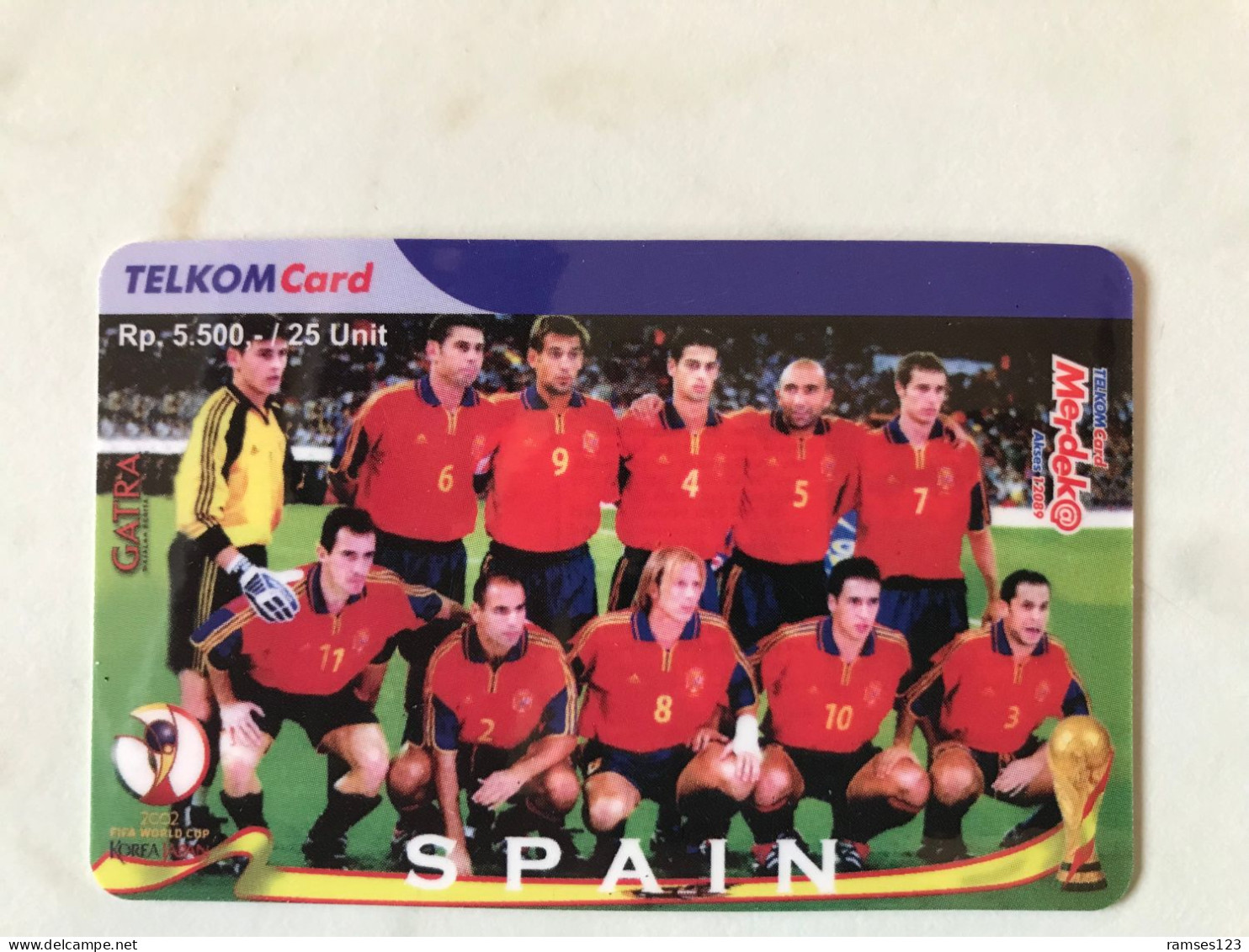 TELKOM  CARD INDONESIA    FOOTBALL TEAM  SPAIN - Indonesia