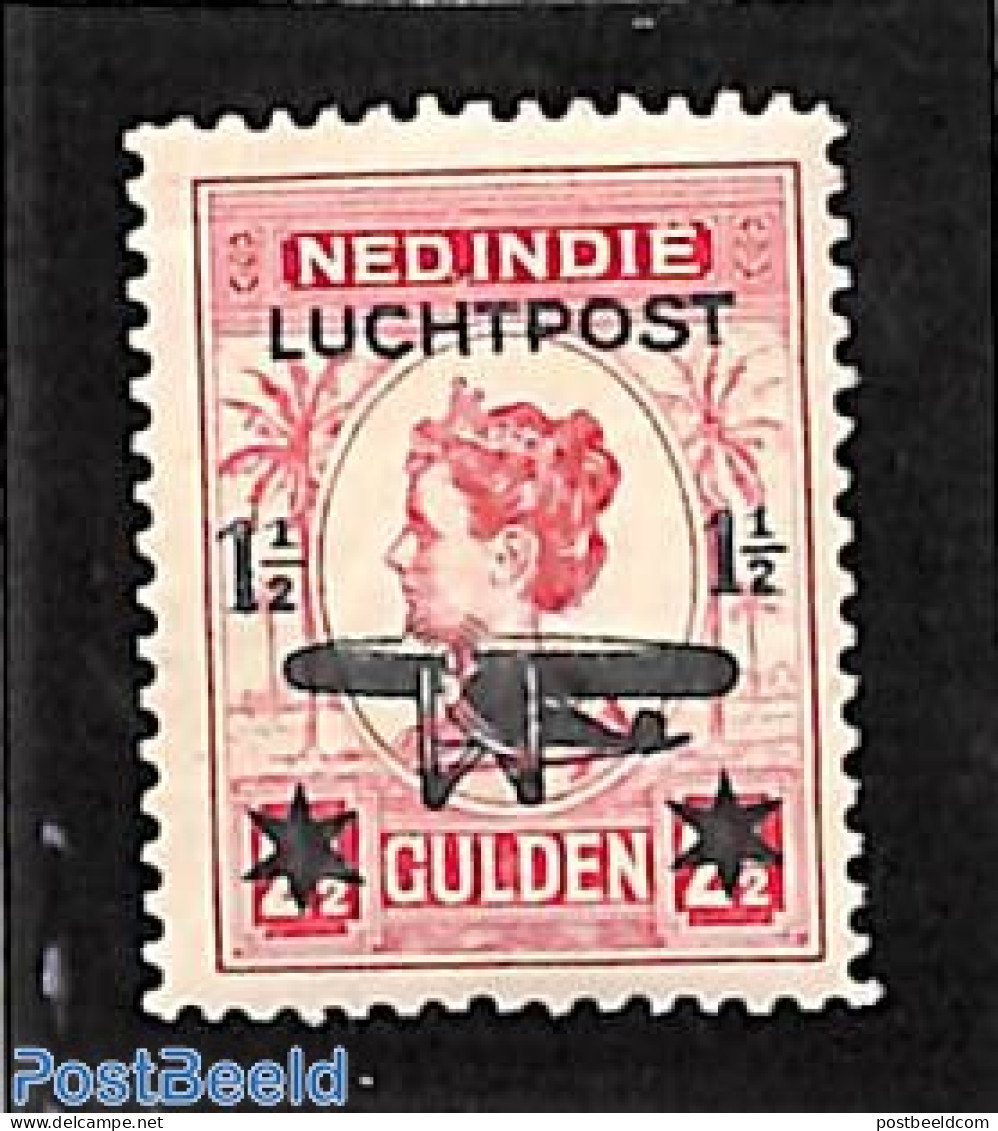 Netherlands Indies 1928 1.5 @ 2.5gld Airmail, Stamp Out Of Set, Unused (hinged), Transport - Aircraft & Aviation - Vliegtuigen