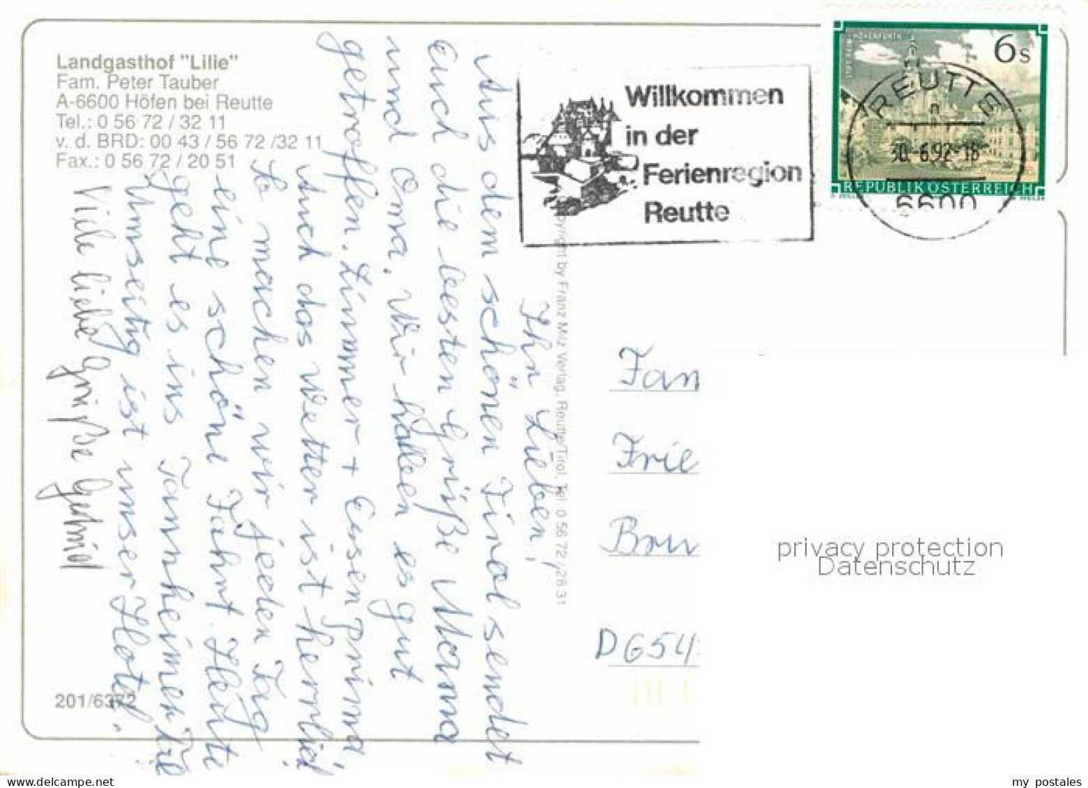 72904202 Hoefen Tirol Landgasthof Lilie Hoefen Reutte - Autres & Non Classés