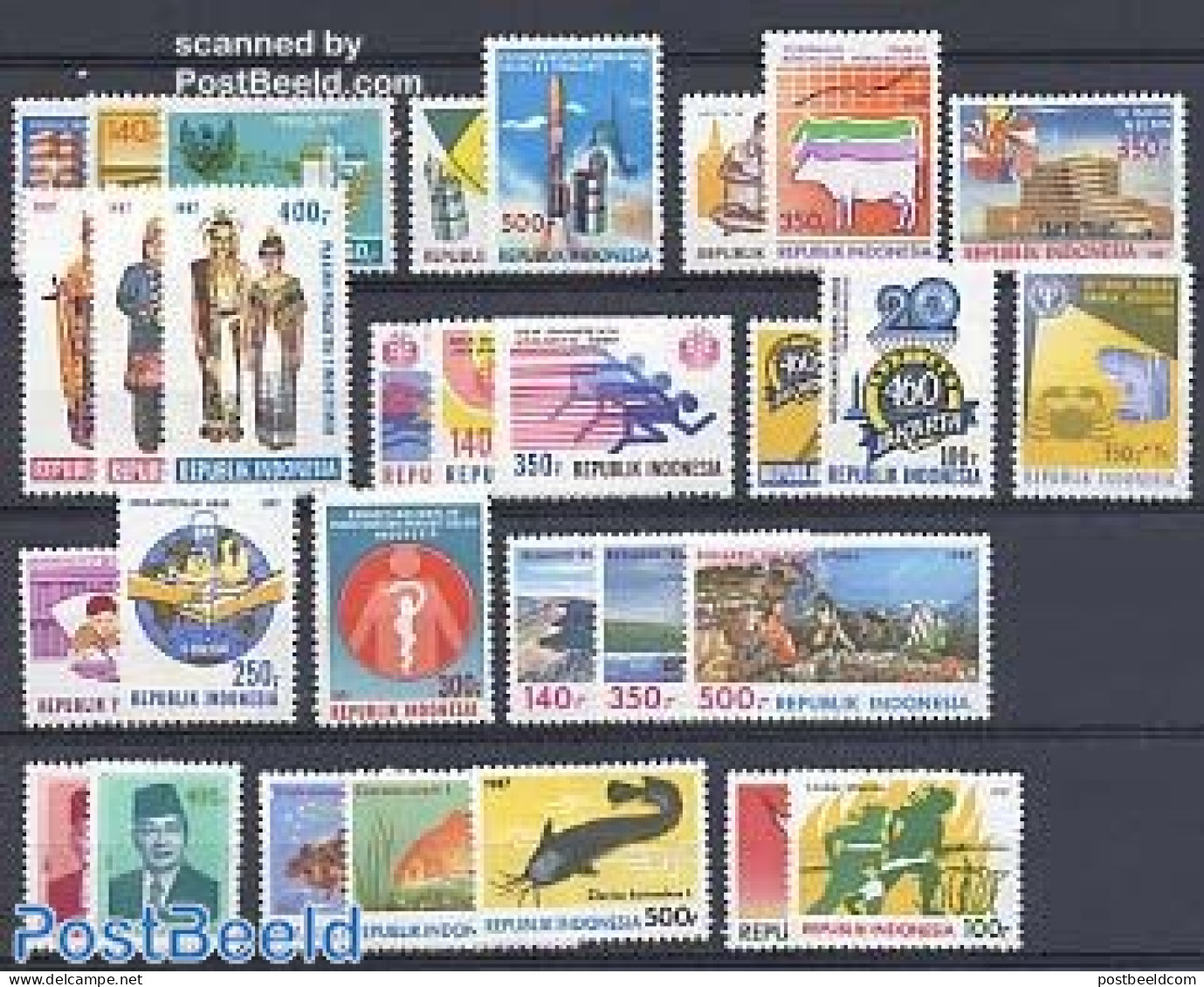 Indonesia 1987 Yearset 1987 (30v), Mint NH, Various - Yearsets (by Country) - Non Classés