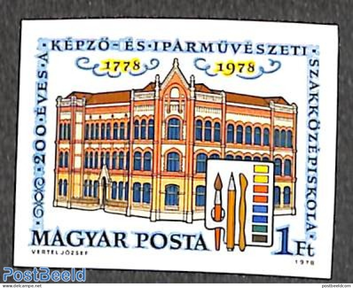 Hungary 1978 200 Years Art School 1v Imperforated, Mint NH, Science - Education - Ungebraucht