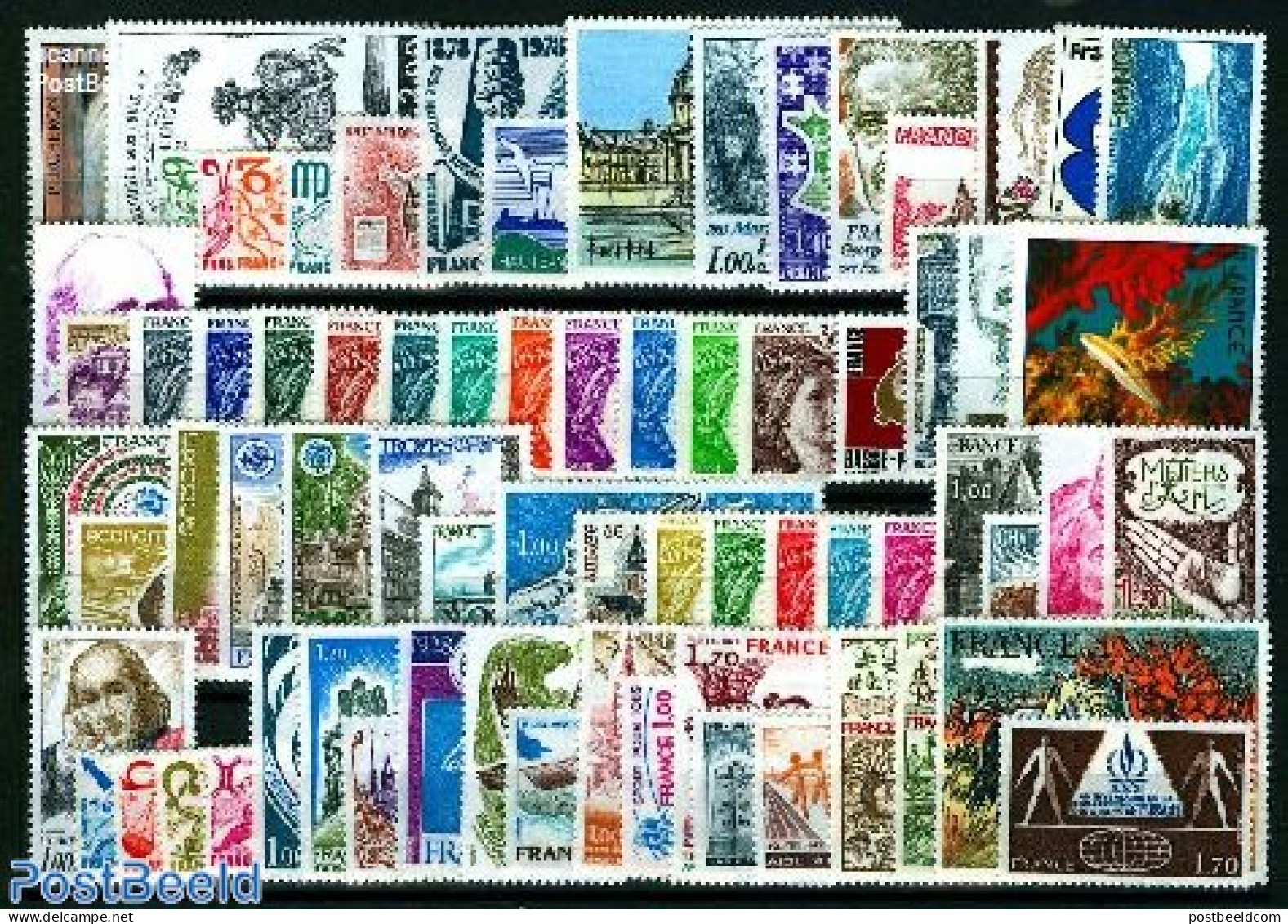 France 1978 Yearset 1978, Complete, 72v, Mint NH, Various - Yearsets (by Country) - Neufs