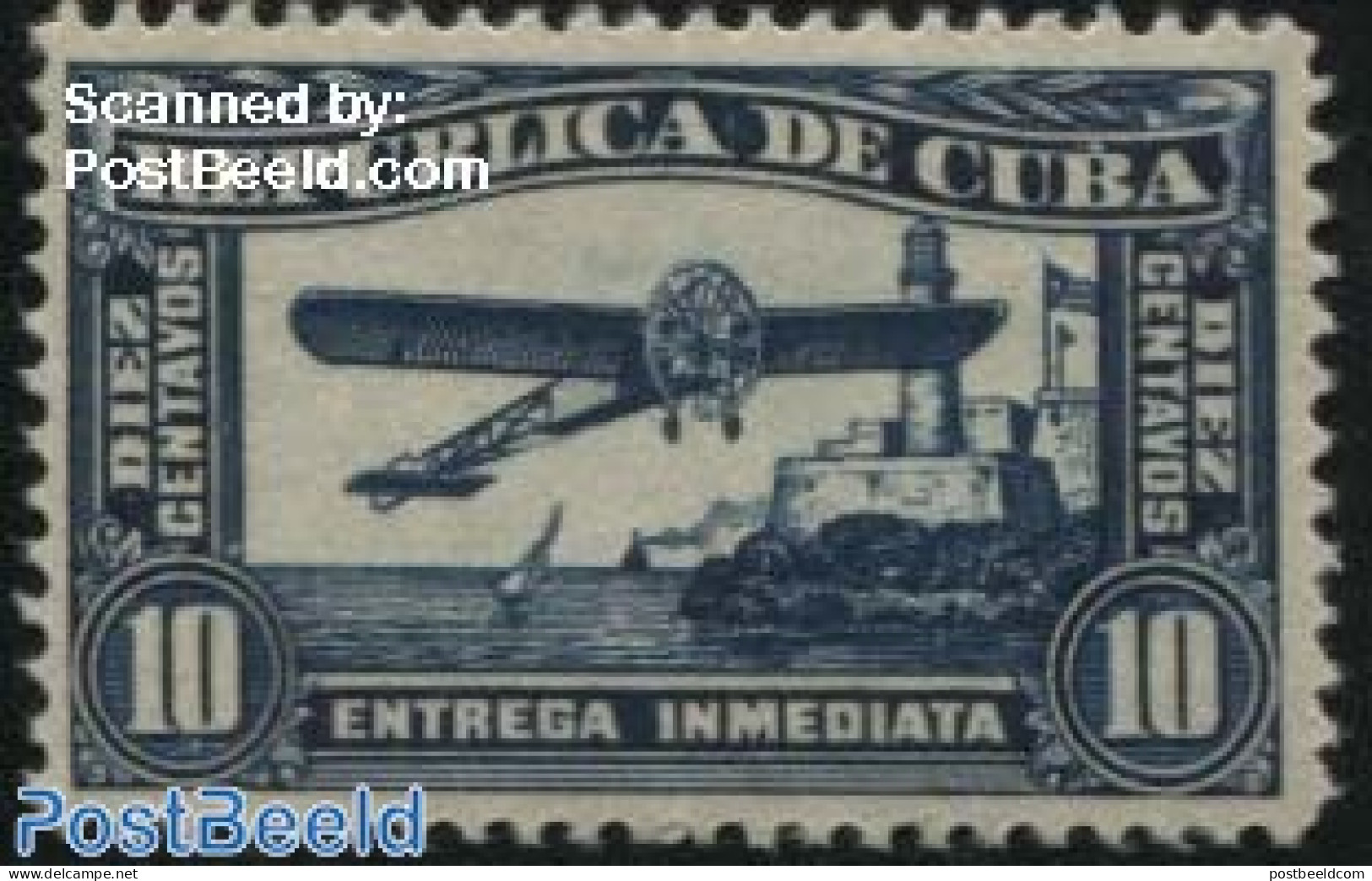 Cuba 1914 Express Mail 1v, Without WM, Unused (hinged), Transport - Various - Aircraft & Aviation - Lighthouses & Safe.. - Ungebraucht