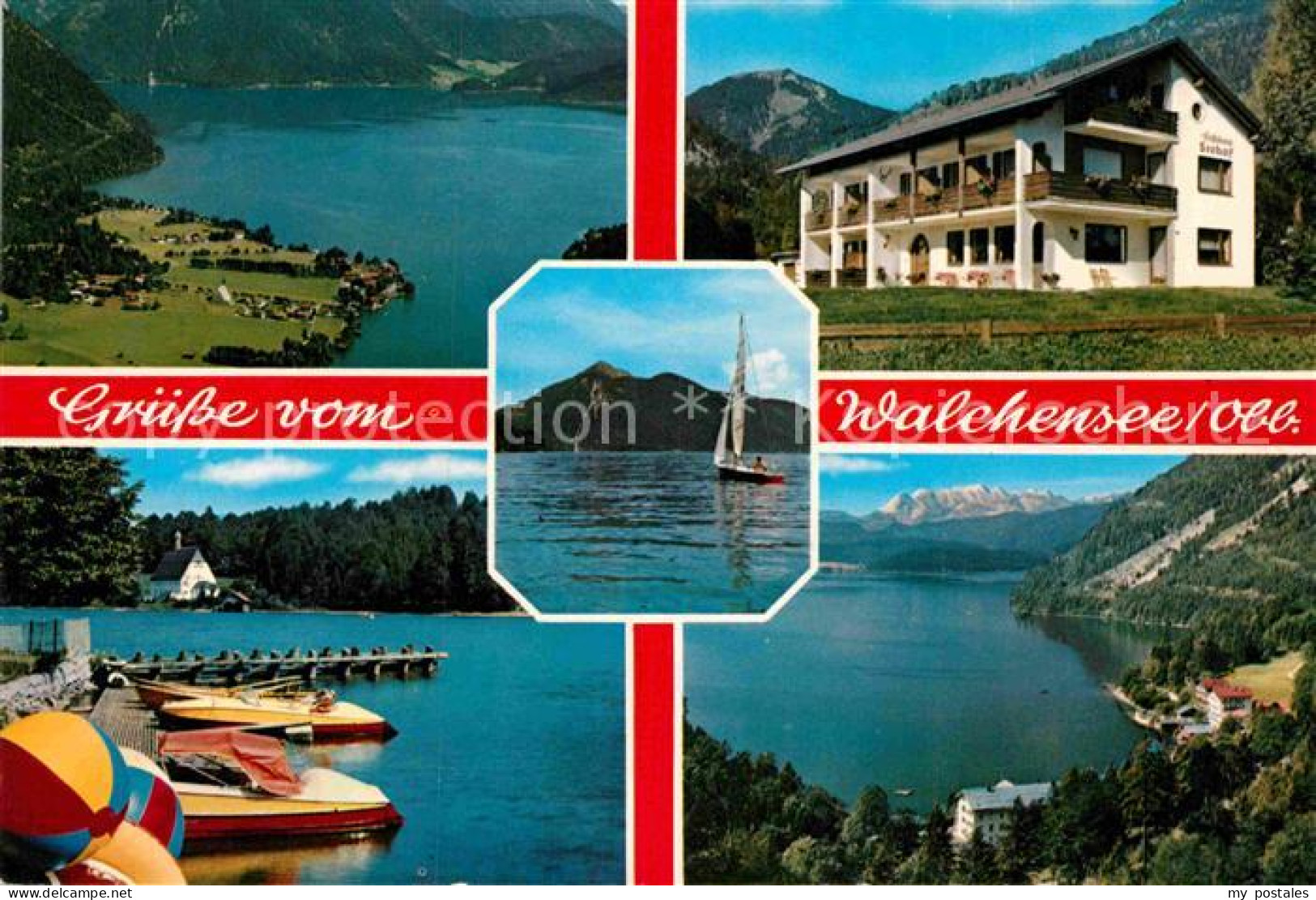 72903867 Walchensee Fliegeraufnahme Bootssteeg Teilansicht  Walchensee - Autres & Non Classés