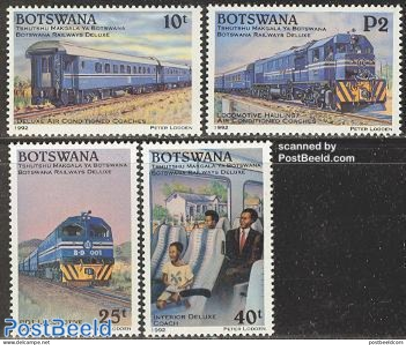 Botswana 1992 Railways 4v, Mint NH, Transport - Railways - Trains