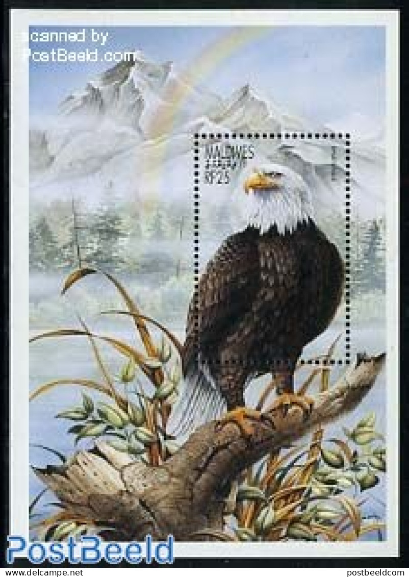 Maldives 1997 Bald Eagle S/s, Mint NH, Nature - Birds - Birds Of Prey - Maldives (1965-...)