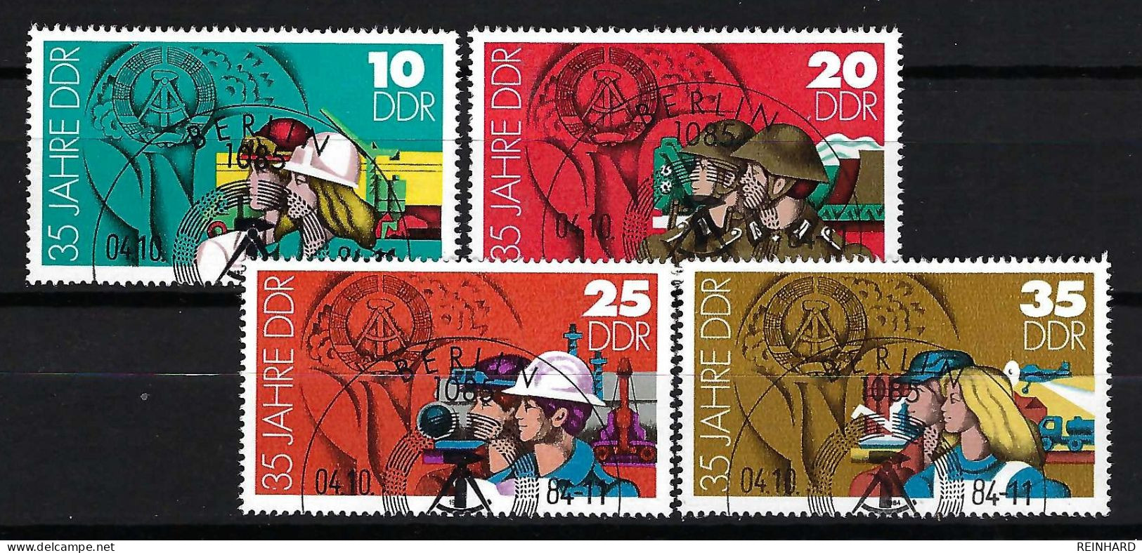 DDR Komplettsatz Mi-Nr. 2898 - 2901 - 35 Jahre DDR Gestempelt - Siehe Bild - Used Stamps