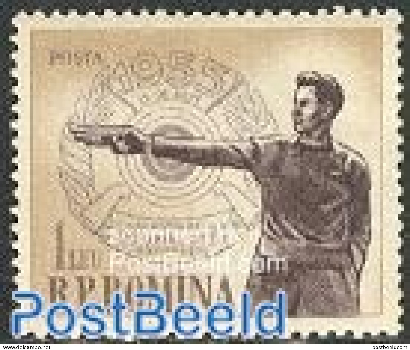 Romania 1955 European Shooting Games 1v, Mint NH, History - Sport - Europa Hang-on Issues - Shooting Sports - Sport (o.. - Ungebraucht