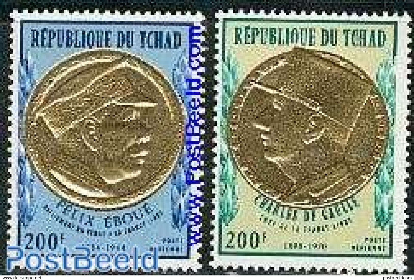 Chad 1971 Charles De Gaulle 2v, Mint NH, History - Politicians - Andere & Zonder Classificatie