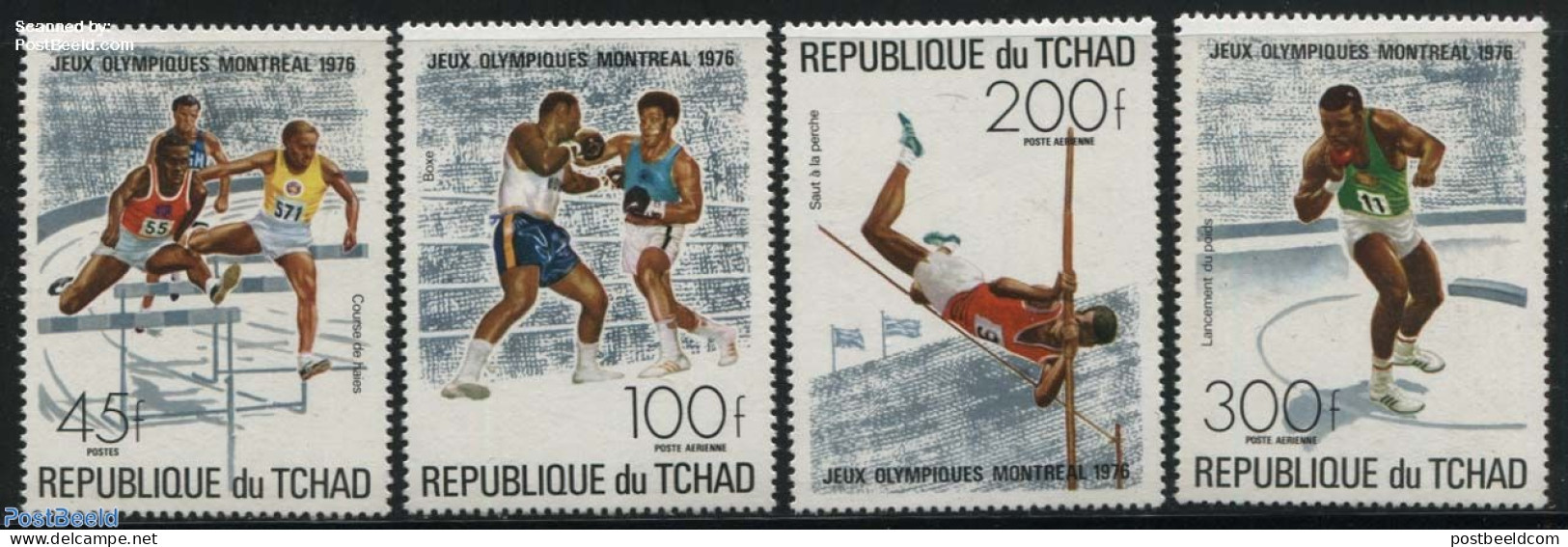 Chad 1976 Olympic Games Montreal 4v, Mint NH, Sport - Athletics - Boxing - Olympic Games - Other & Unclassified