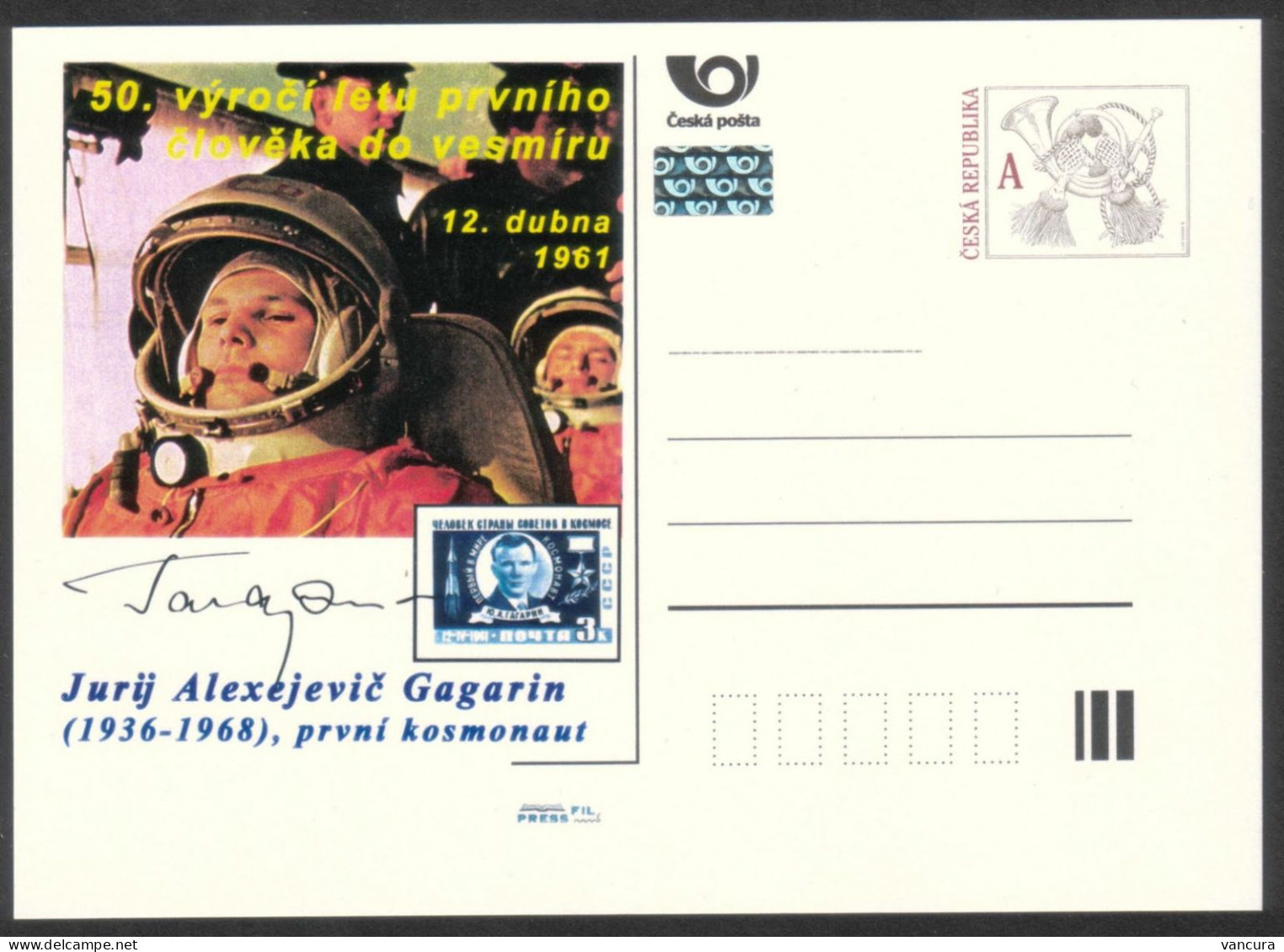 CDV C Czech Republic J. A. Gagarin Anniversary 2011 - Sonstige & Ohne Zuordnung