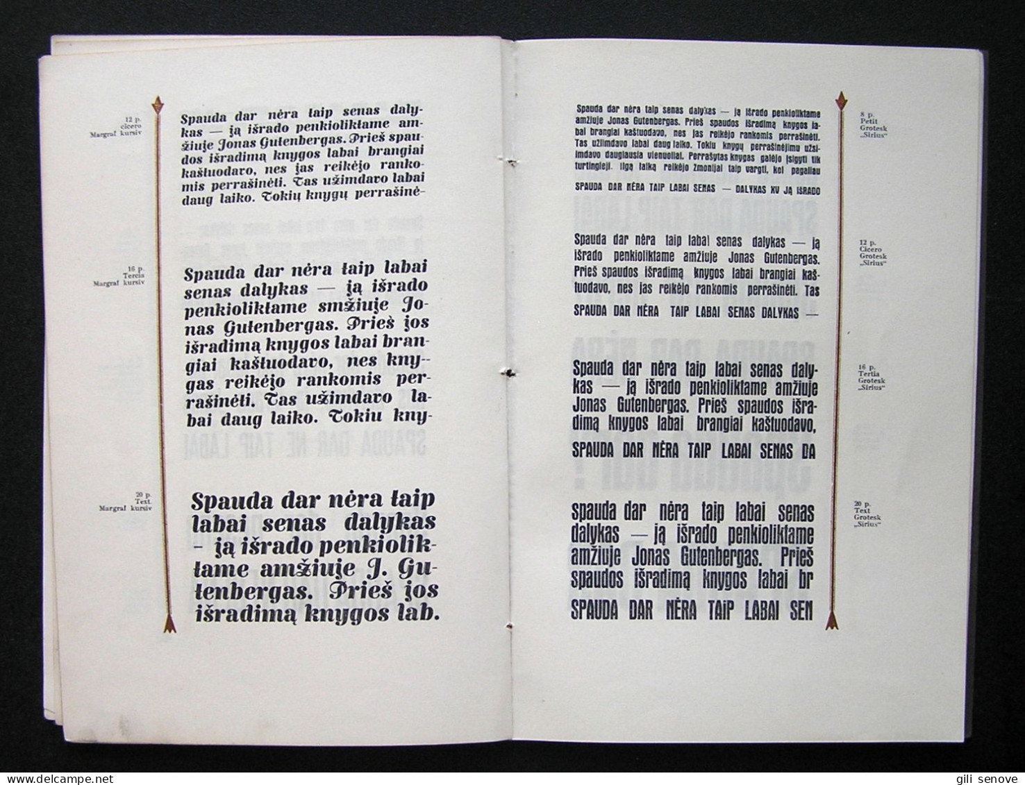 Lithuanian Book / Šriftų Pavyzdžiai 1930 - Alte Bücher