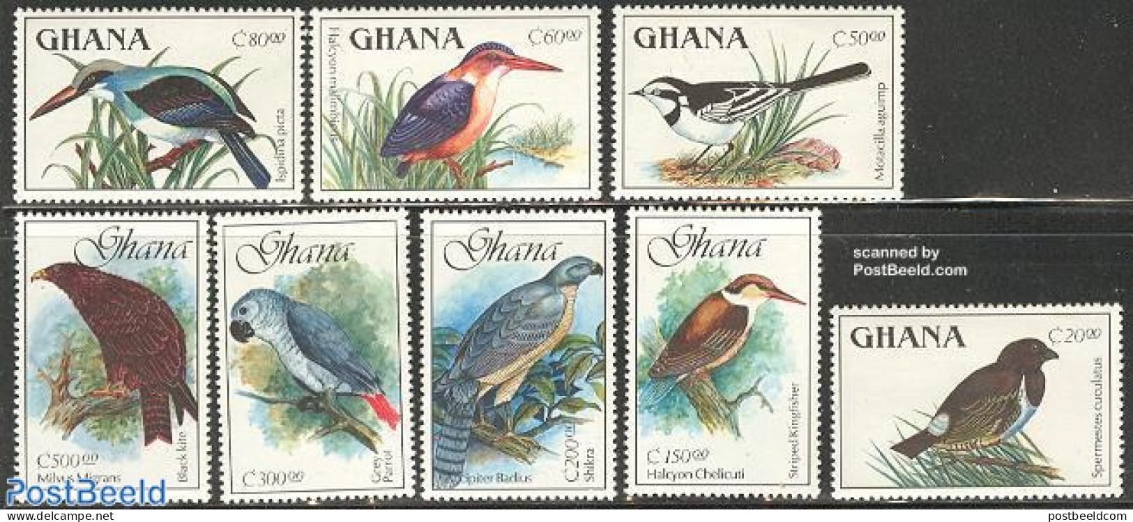Ghana 1989 Birds 8v, Mint NH, Nature - Birds - Andere & Zonder Classificatie