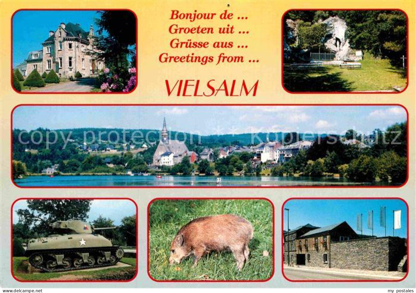 72903761 Vielsalm Hotel De Ville Grotte De Notre Dame Vue Panoramique Tank Sherm - Vielsalm